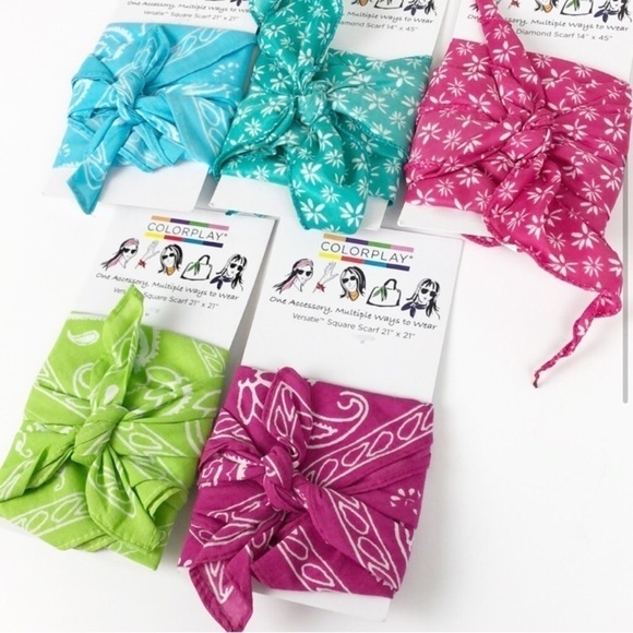 NEW Colorplay versatie square scarves - Picture 2 of 5